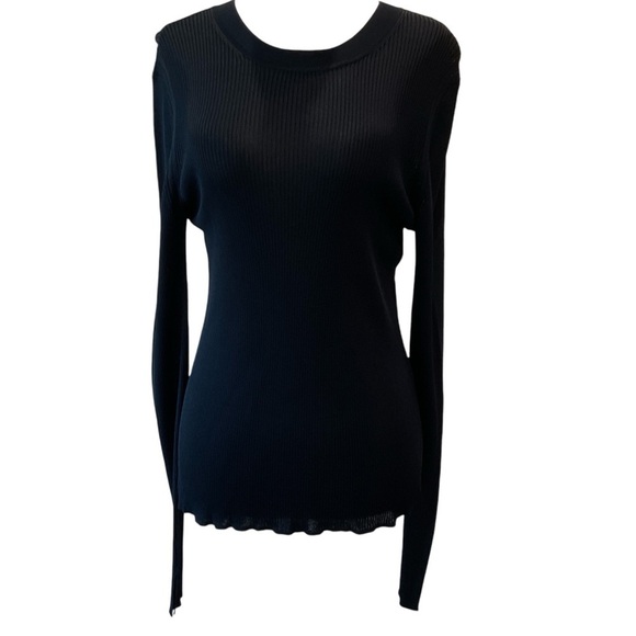 Rag & Bone Crew Neck Ribbed Sweater in Navy Size Medium - Picture 1 of 15